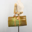 LOUIS VUITTON Monogram Vernis Mercer Boston Bag Baby Blue M91001 LV Auth 191782-26