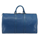 LOUIS VUITTON Epi Keepall 55 Boston Bag Blue M42955 LV Auth 191783A-3