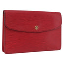 LOUIS VUITTON Epi Montaigne 27 Clutch Bag Red M52657 LV Auth 191784A-1