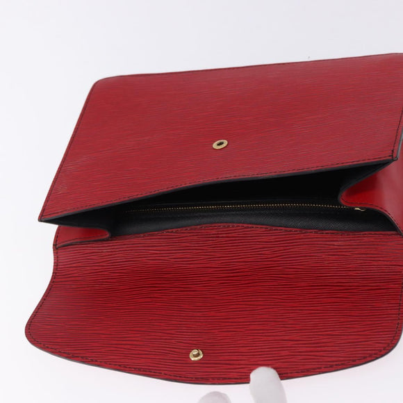 LOUIS VUITTON Epi Montaigne 27 Clutch Bag Red M52657 LV Auth 191784A