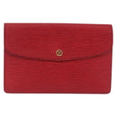 LOUIS VUITTON Epi Montaigne 27 Clutch Bag Red M52657 LV Auth 191784A-13