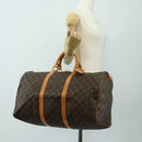 LOUIS VUITTON Monogram Keepall 50 Boston Bag M41426 LV Auth 191786V-23