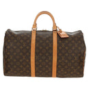 LOUIS VUITTON Monogram Keepall 50 Boston Bag M41426 LV Auth 191786V-13
