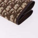 Christian Dior Trotter Canvas Accessory Case Brown Gold Tone Auth 191790V-16