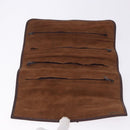 Christian Dior Trotter Canvas Accessory Case Brown Gold Tone Auth 191790V-8