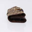 Christian Dior Trotter Canvas Accessory Case Brown Gold Tone Auth 191790V-3