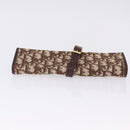 Christian Dior Trotter Canvas Accessory Case Brown Gold Tone Auth 191790V-6