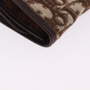 Christian Dior Trotter Canvas Accessory Case Brown Gold Tone Auth 191790V-7