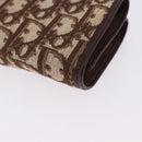 Christian Dior Trotter Canvas Accessory Case Brown Gold Tone Auth 191790V-14