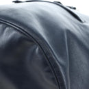 PRADA Backpack Leather Navy Silver Auth 191791V-16