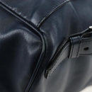 PRADA Backpack Leather Navy Silver Auth 191791V-8
