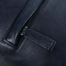 PRADA Backpack Leather Navy Silver Auth 191791V-19