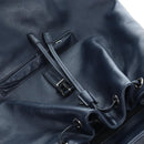 PRADA Backpack Leather Navy Silver Auth 191791V-23