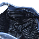 PRADA Backpack Leather Navy Silver Auth 191791V-26