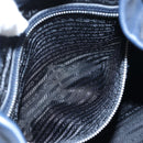PRADA Backpack Leather Navy Silver Auth 191791V-29