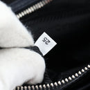 PRADA Backpack Leather Navy Silver Auth 191791V-10