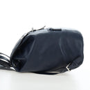PRADA Backpack Leather Navy Silver Auth 191791V-3