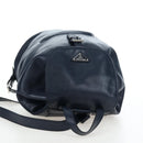 PRADA Backpack Leather Navy Silver Auth 191791V-6