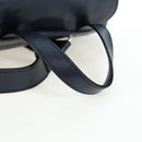 PRADA Backpack Leather Navy Silver Auth 191791V-7