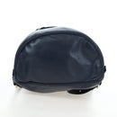 PRADA Backpack Leather Navy Silver Auth 191791V-5