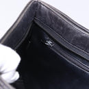 BALLY Chain Shoulder Bag Leather Black Gold Tone Auth 191794-19