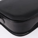 CELINE Horse Carriage Shoulder Bag Leather Black Auth 191795-12