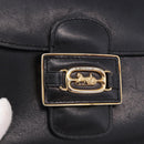 CELINE Horse Carriage Shoulder Bag Leather Black Auth 191795-14