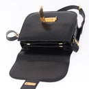 CELINE Horse Carriage Shoulder Bag Leather Black Auth 191795-15