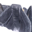 CELINE Horse Carriage Shoulder Bag Leather Black Auth 191795-18