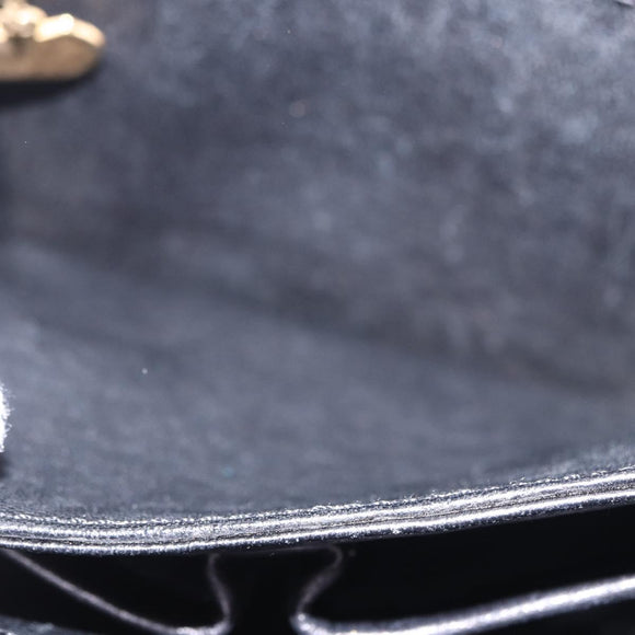 CELINE Horse Carriage Shoulder Bag Leather Black Auth 191795