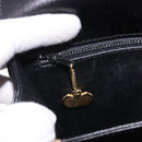 CELINE Horse Carriage Shoulder Bag Leather Black Auth 191795-22