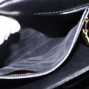 CELINE Horse Carriage Shoulder Bag Leather Black Auth 191795-23