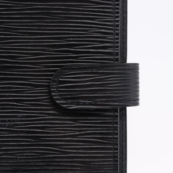 LOUIS VUITTON Epi Agenda PM Day Planner Cover Black R20052 LV Auth 191796