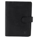 LOUIS VUITTON Epi Agenda PM Day Planner Cover Black R20052 LV Auth 191796-13
