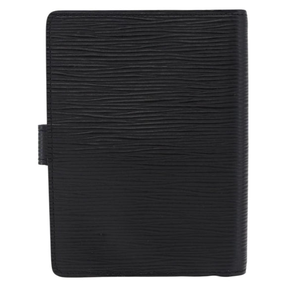 LOUIS VUITTON Epi Agenda PM Day Planner Cover Black R20052 LV Auth 191796