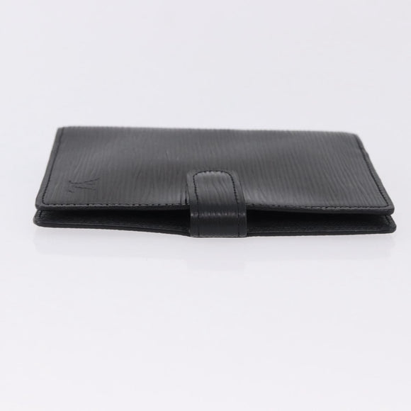 LOUIS VUITTON Epi Agenda PM Day Planner Cover Black R20052 LV Auth 191796