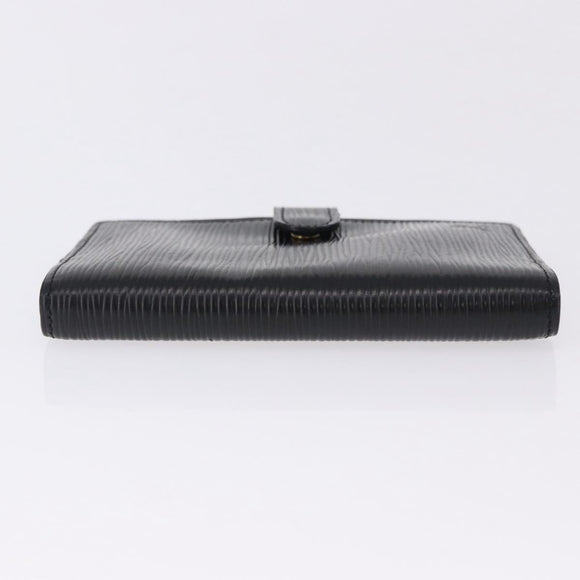LOUIS VUITTON Epi Agenda PM Day Planner Cover Black R20052 LV Auth 191796