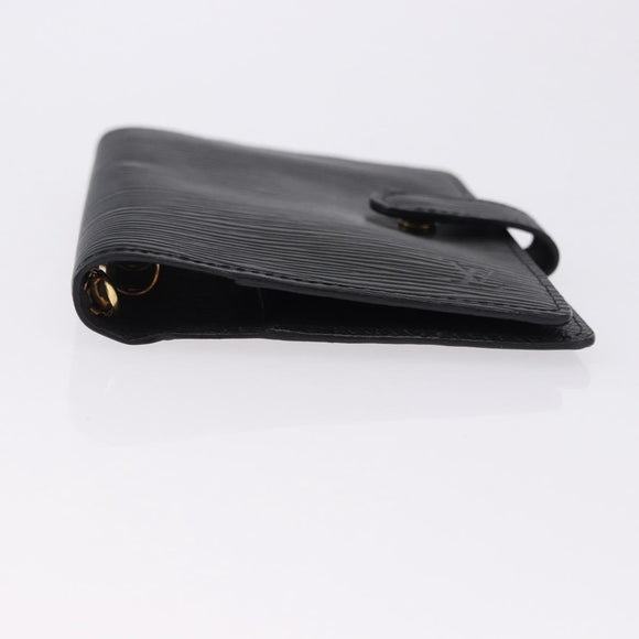 LOUIS VUITTON Epi Agenda PM Day Planner Cover Black R20052 LV Auth 191796