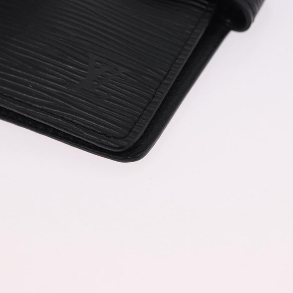 LOUIS VUITTON Epi Agenda PM Day Planner Cover Black R20052 LV Auth 191796
