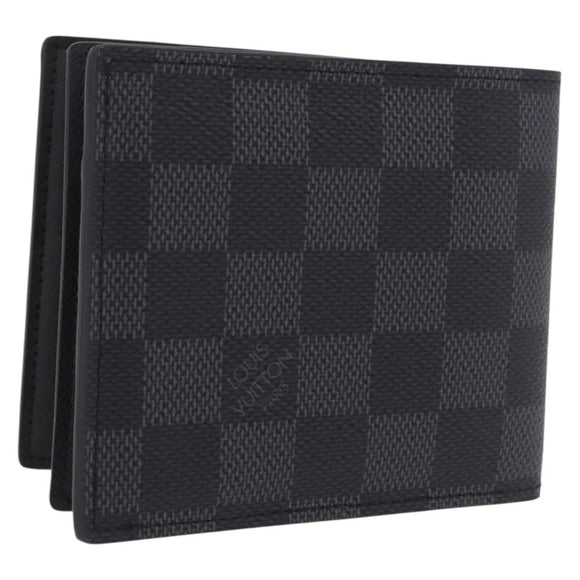 LOUIS VUITTON Damier Grafitte Portefeuille Amerigo Wallet N60053 LV Auth 191797M