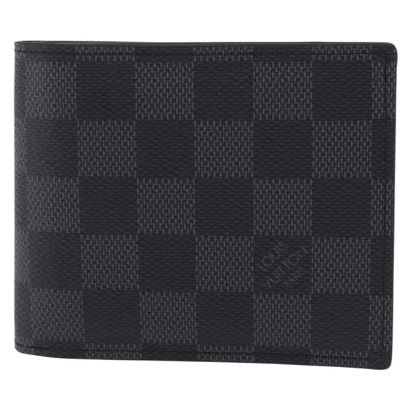 LOUIS VUITTON Damier Grafitte Portefeuille Amerigo Wallet N60053 LV Auth 191797M
