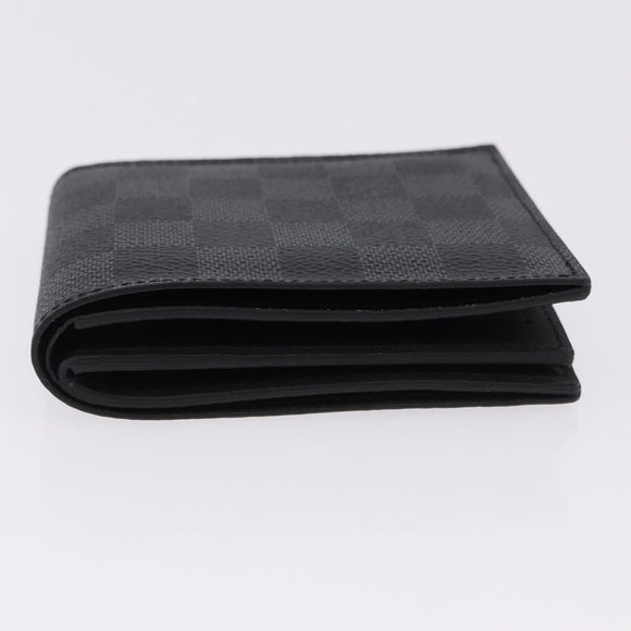 LOUIS VUITTON Damier Grafitte Portefeuille Amerigo Wallet N60053 LV Auth 191797M