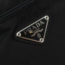 PRADA Shoulder Bag Nylon Black Silver Auth 191800V-14