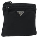 PRADA Shoulder Bag Nylon Black Silver Auth 191800V-2