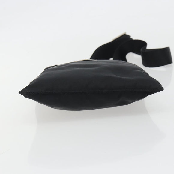 PRADA Shoulder Bag Nylon Black Silver Auth 191800V