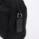 PRADA Pouch Nylon Black Silver Auth 191801-8