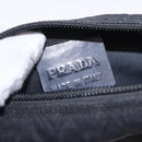 PRADA Pouch Nylon Black Silver Auth 191801-9