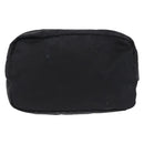PRADA Pouch Nylon Black Silver Auth 191801-2
