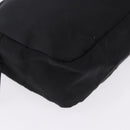 PRADA Pouch Nylon Black Silver Auth 191801-7