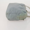 PRADA Boston Bag Hand Bag Nylon 3 Set Khaki Blue Auth 191805-11